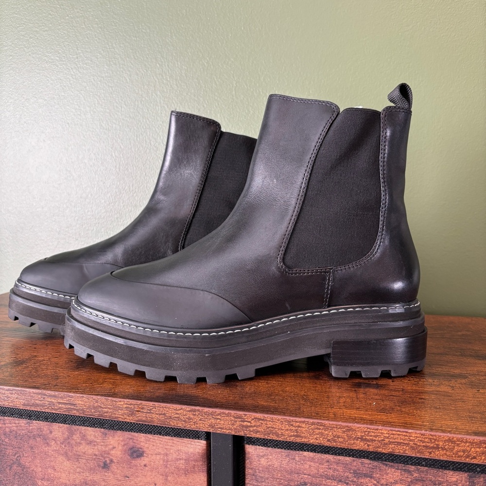 Aqua Black Ankle Boots